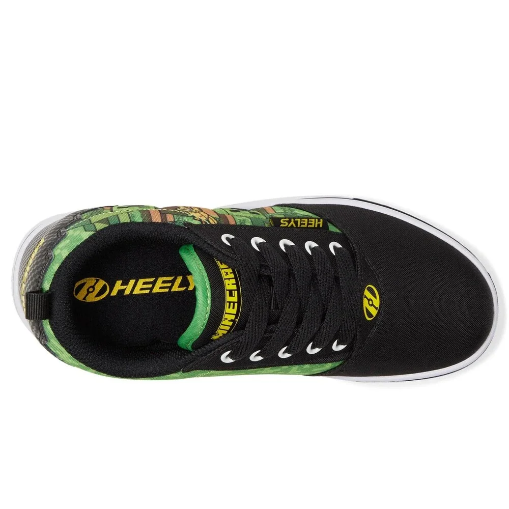 Heelys x Minecraft Pro 20 Sneaker Kids US 4 M Black Lace Up Skate Shoes ZOGG3660